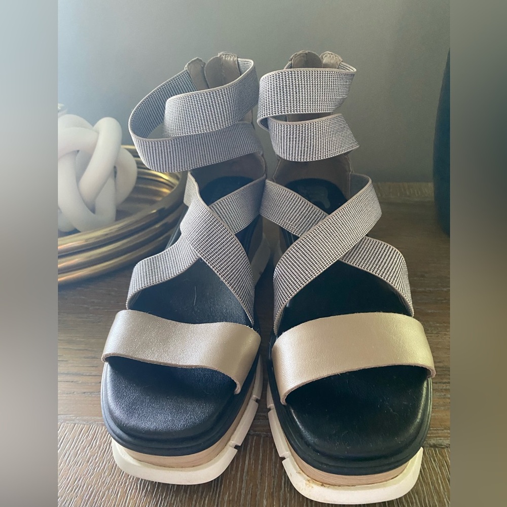Sorel Women's Platform Sandals - Gray and Tan lowest price - Picture 14 of 15